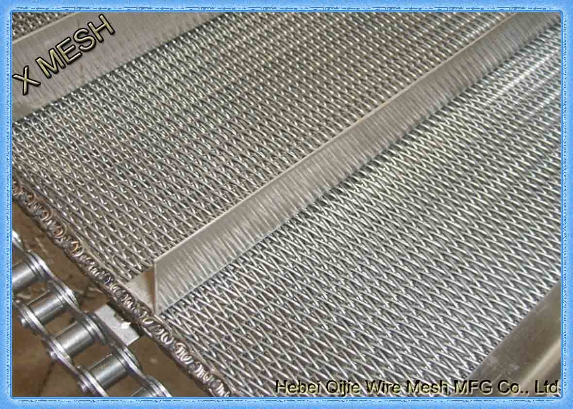 Compound Balanced Woven Metal Mesh Conveyor Belt Nickel Aluminum Alloy Anti Break
