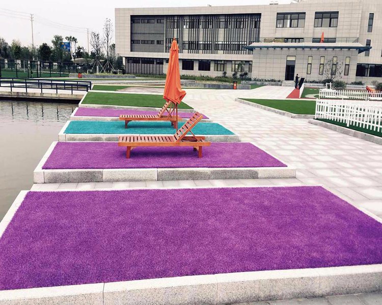 Soft Synthetic Colorful Artificial Grass / Imitation Grass Lawns Turf