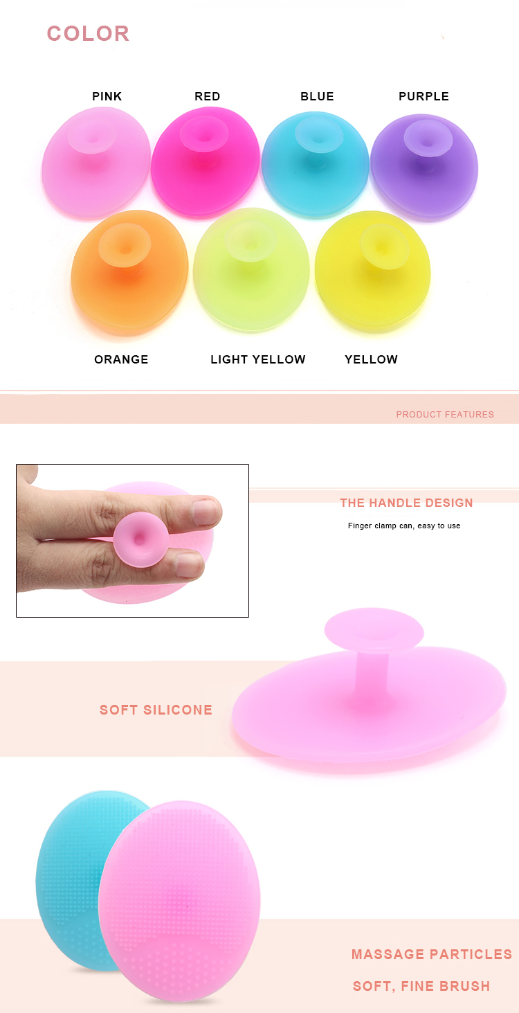 Ergonomic Silicone Facial Cleansing Brush With Telescopic Handle
