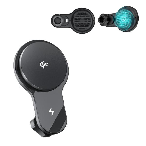Wireless Charging Car Phone Holder Ultra-Thin Fan Cooling Fast Charging Car