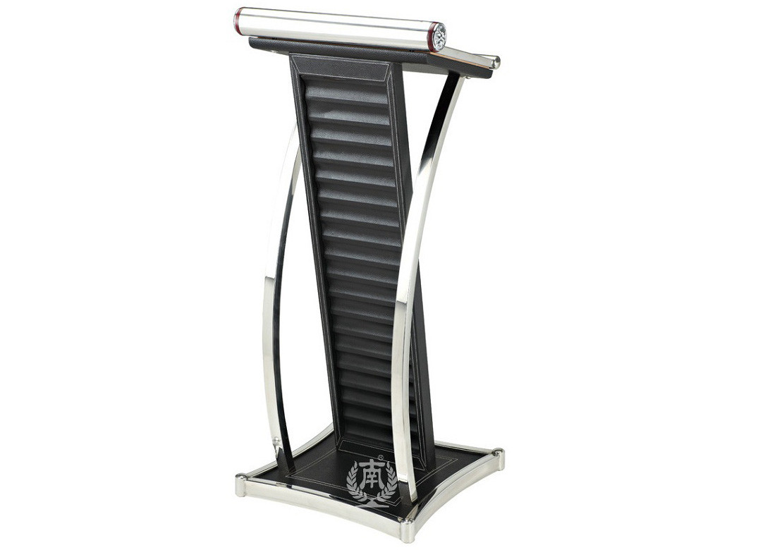 Hotel Rostrum Room Service Equipments Wood Lecture Tables With Metal Decoration