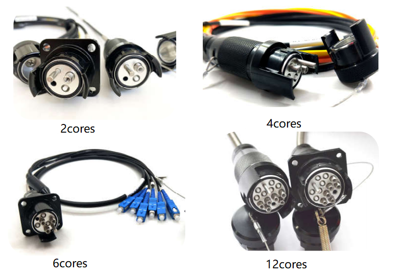 Outdoor Tactical Fiber Optic Cable Assembly With Military Tactical Connector