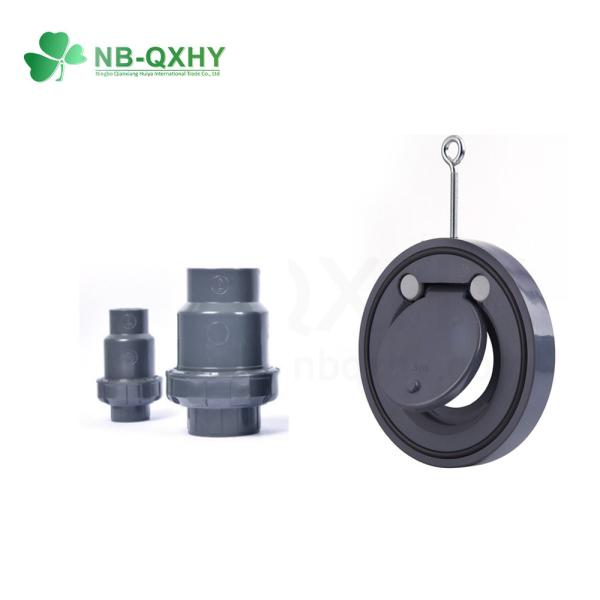Thread Connection Grey Color Swing Check Valve PVC Double Flange Union Check