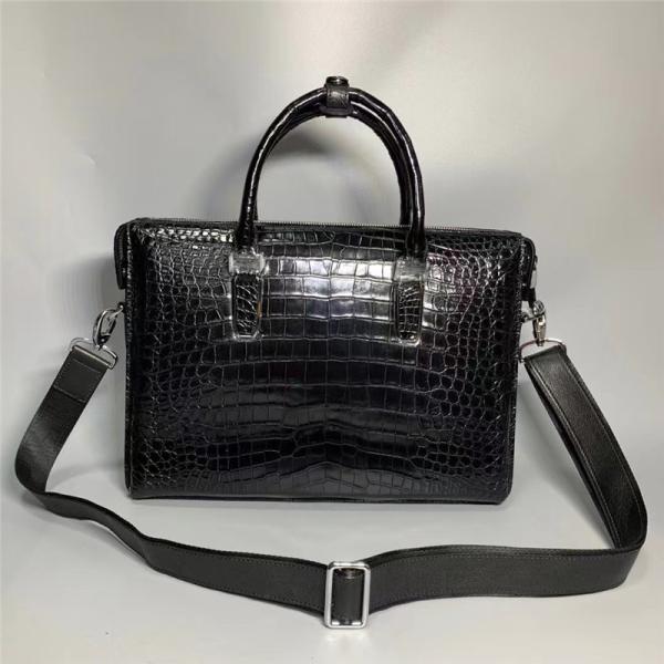 Authentic Crocodile Belly Skin Businessmen Briefcase Working Handbag Genuine