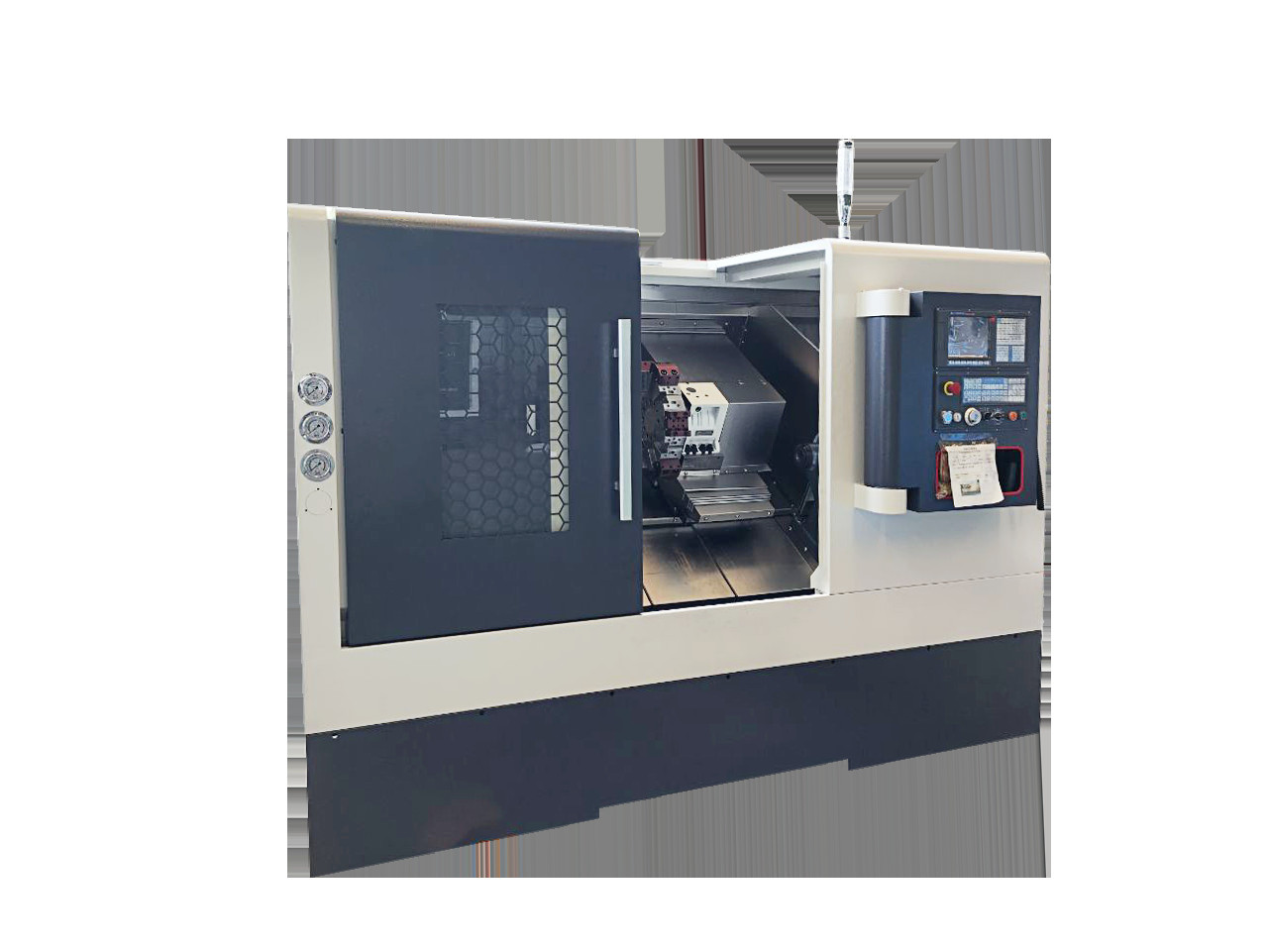 Turret Slant Bed CNC Lathe Machine 45 Degree Tck50 Hydraulic Chuck Servo