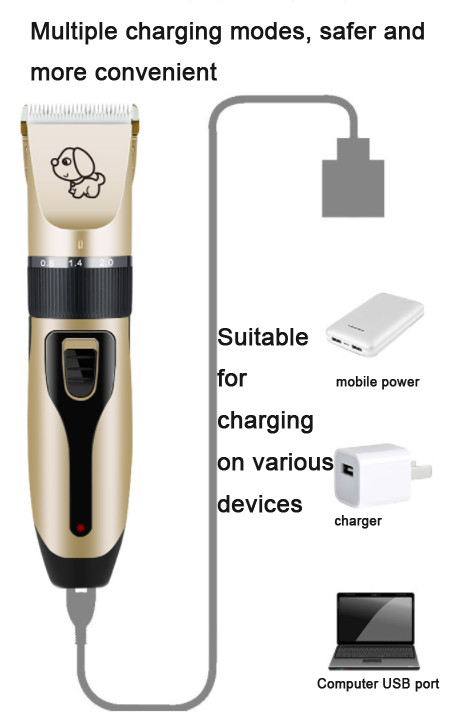 Household Rechargeable Dog Grooming Clippers 1200mAh Cat Hair Cutting Machine