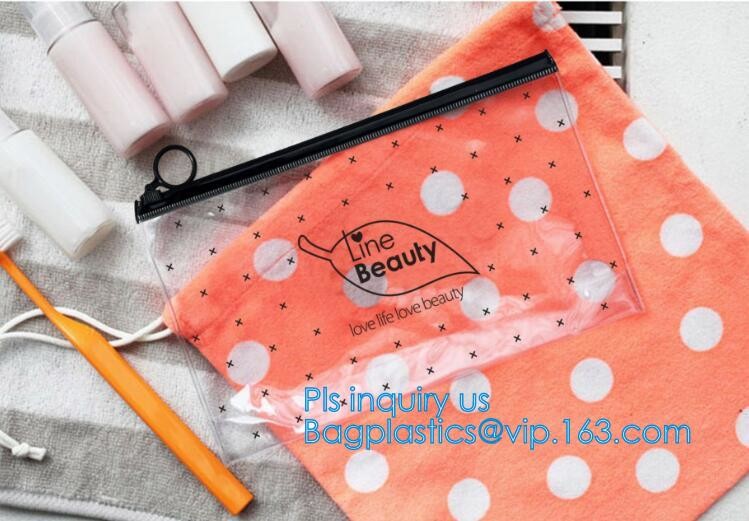Zip lockkk bag with handle & slider, reclosable pvc clear plastic slider Zip lockkk bag, Reusable slider white small nylon cle