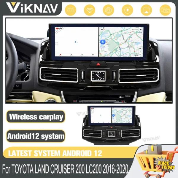 12.3inch Android Carplay Car radio For Toyota land Cruiser LC200 Multimedia