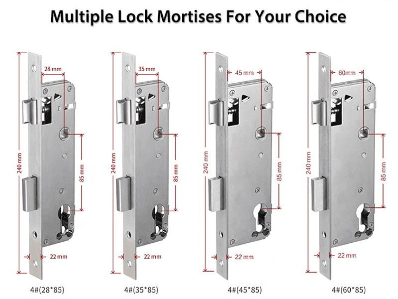 Aluminum Sliding Door Smart Lock European Standard 5 In 1 Keyless Fingerprint Door Lock
