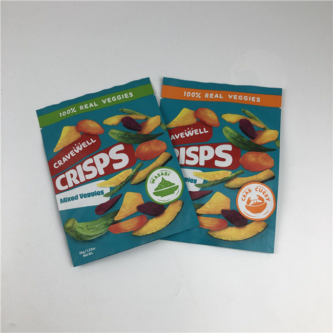 Custom Order Accepted Snack Chips Bag Packaging with Resealable and Screen Printing Features