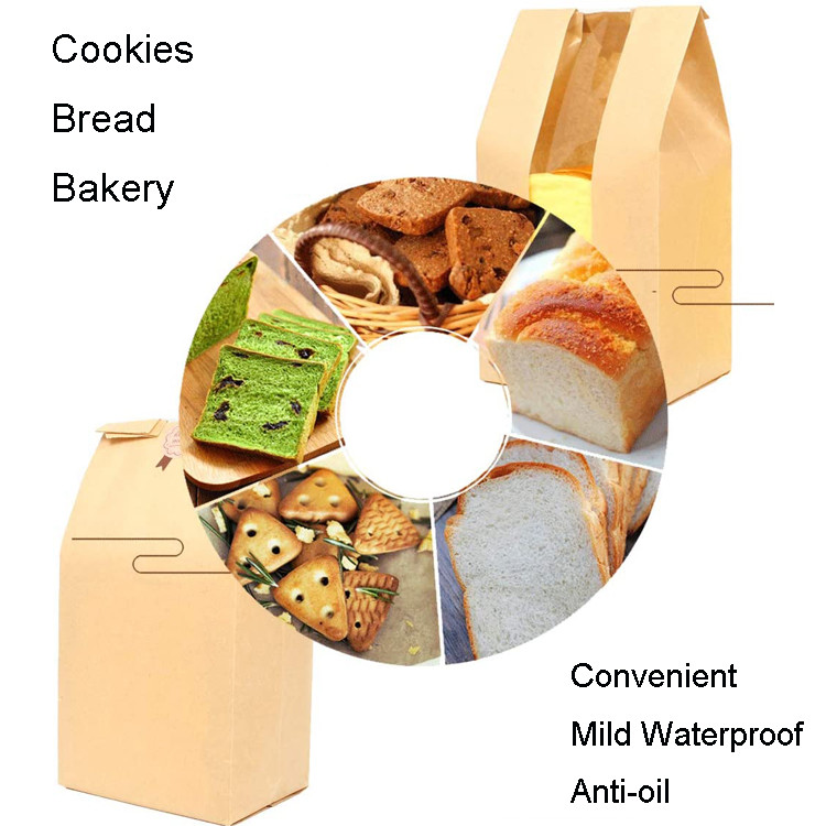 ASP 4.72*3.54*11.8inches Bakery k Paper Bag With Window