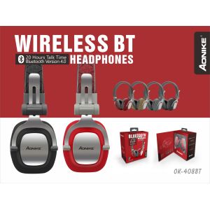 300mAh 8 Hours Wireless Stereo Bluetooth Headphone With Microphone