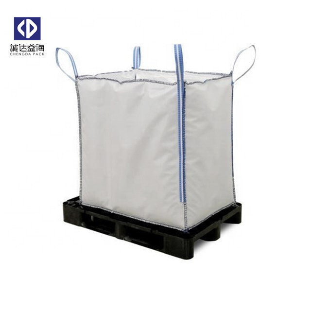 China Flat Bottom Woven Polypropylene Bags Cement Fibc Jumbo Bags With 1000KG on sale