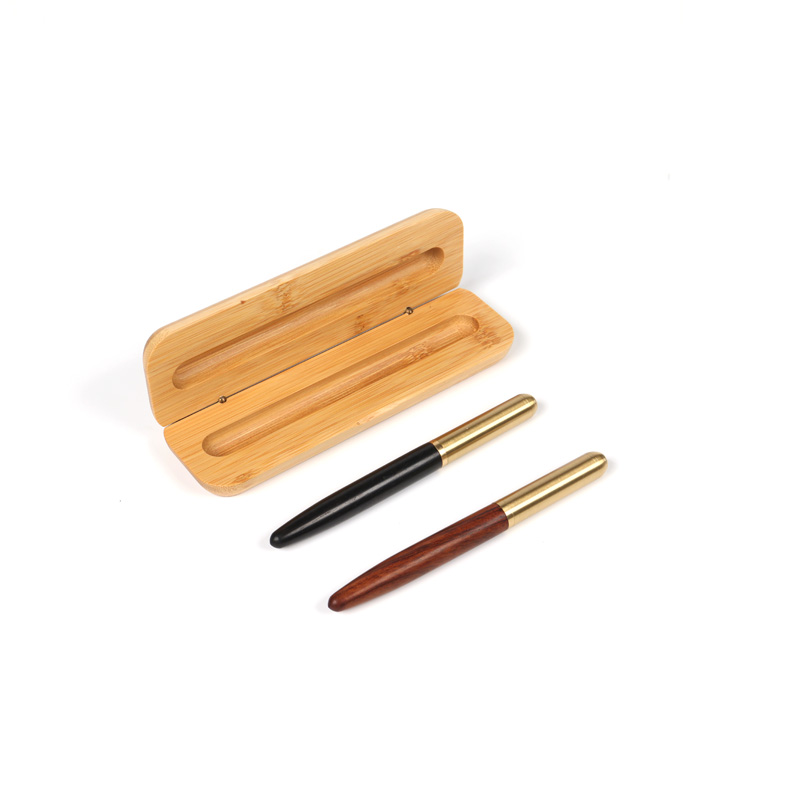 luxury customized wooden pen with laser bamboo box for gift