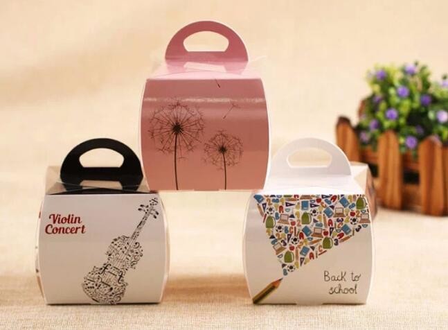 Wholesale custom Paper Cookies packing Cake Box with PVC window,Wholesale Plastic Square Birthday Wedding Packaging Clea