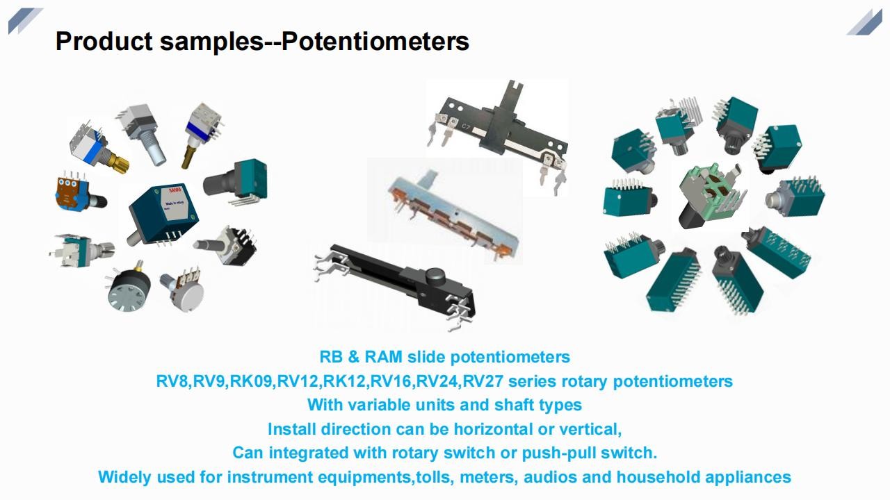 Customized Rotary 20mm Diameter Potentiometer Knobs With 6mm Knurled Shaft