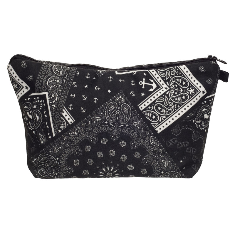 Waterproof Travel Toiletry Pouch Makeup with Zipper (Mandala Flowers)