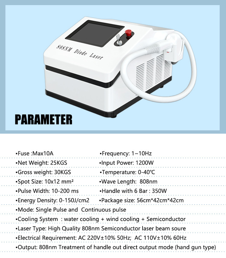 hot selling 1200W diode laser 808nm hair removal machine/Germany laser 6 bars hair removal device