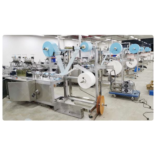 Fully Automatic Earloop Face Mask Making Machine 1 plus 1 Face Mask Production Line