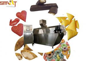 PLC Controlled Snack Food Extruder Machine , Puffed Food Extruder Easy To Use