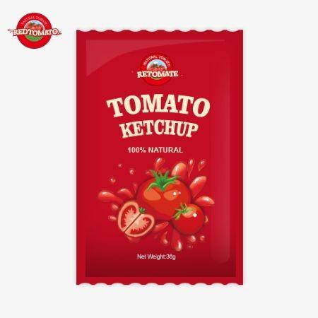 36g OEM Tomato Ketchup Sachet With Pure Natural Flavor Meets ISO HACCP BRC And