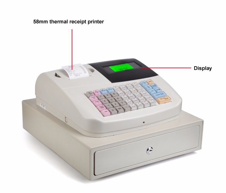 Lightweight and Budget-Friendly Cash Register with Keyboard Net Weight 4.5KG