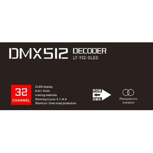 32CH *3A 2304W LED Controller CV DMX Decoder With Signal Amplifier Function