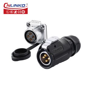  CNLINKO M20 Circular Type IP68 Waterproof Plug and Socket 4 Pin Power Connector Manufactures
