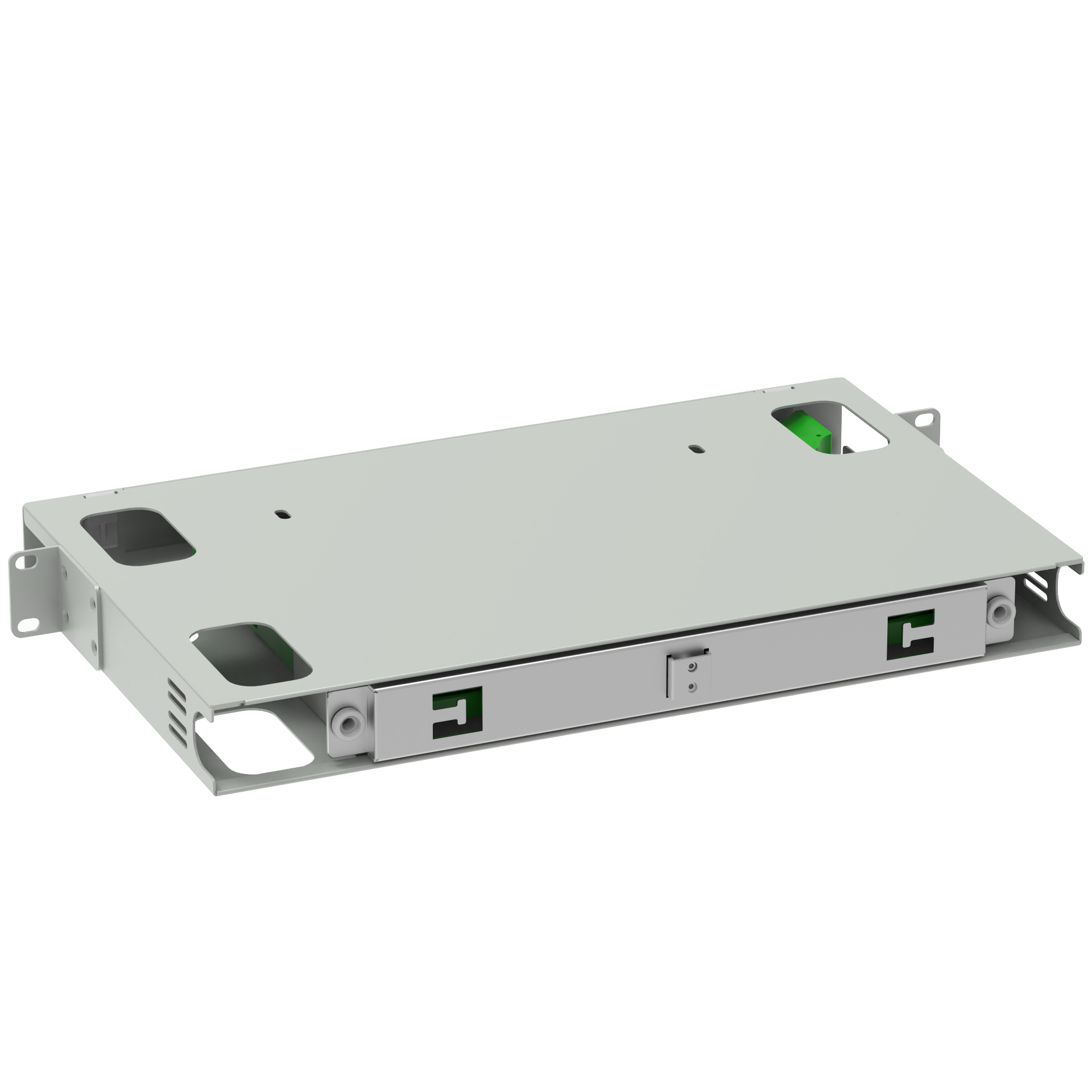 12 Port E2K Type Fiber Optic Patch Panel with 5 and White Color