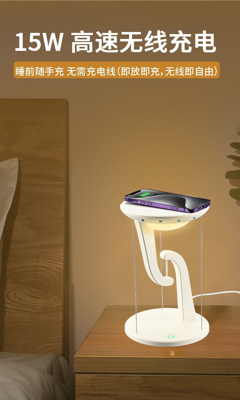 Lightweight Wireless Charger with Foldable Design Light and Storage Function 9V/3A Output