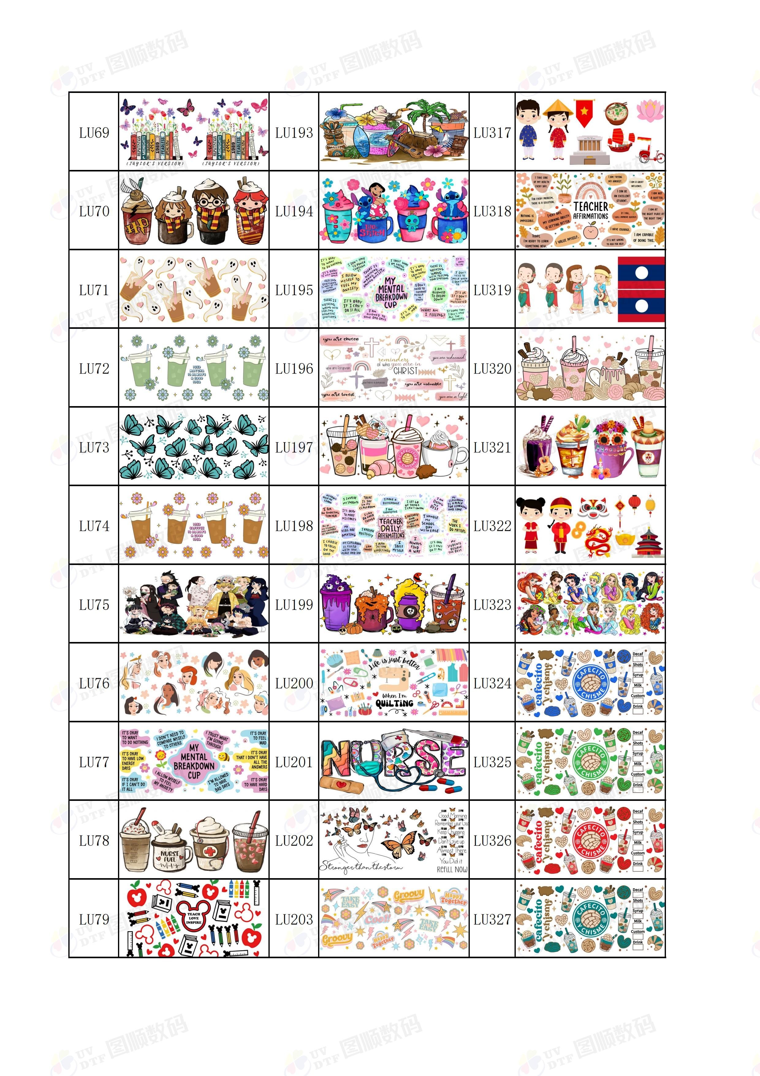 Foil Hot Stamping AB Transfer Film UV DTF Cup Transfers On Cups