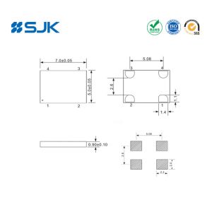 133.00000MHz Crystal Oscillator SJK8009 SMD 7050 MEMS Programmable LVCMOS 7050