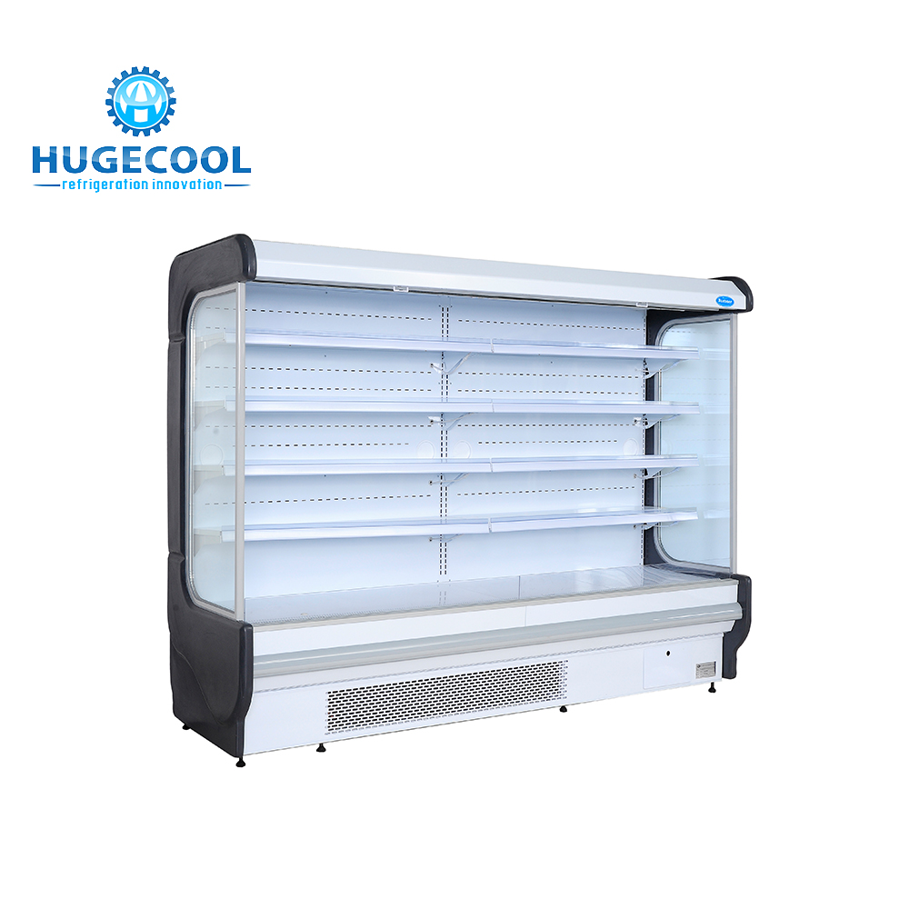 110v 220v Display Refrigerator Showcase , Display Fridge Shelves With Glass Door