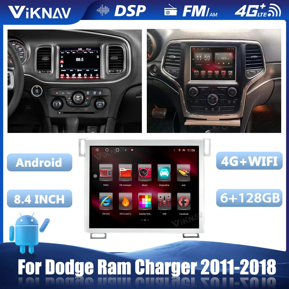 Automotive Dodge Android Radio Stereo For Charger 2011-2018 BT Carplay GPS Navigation