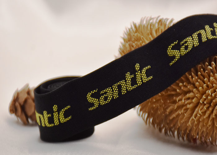 Clothes SGS Silicone Logo Elastic Webbing Band Non Slip 3D Raised