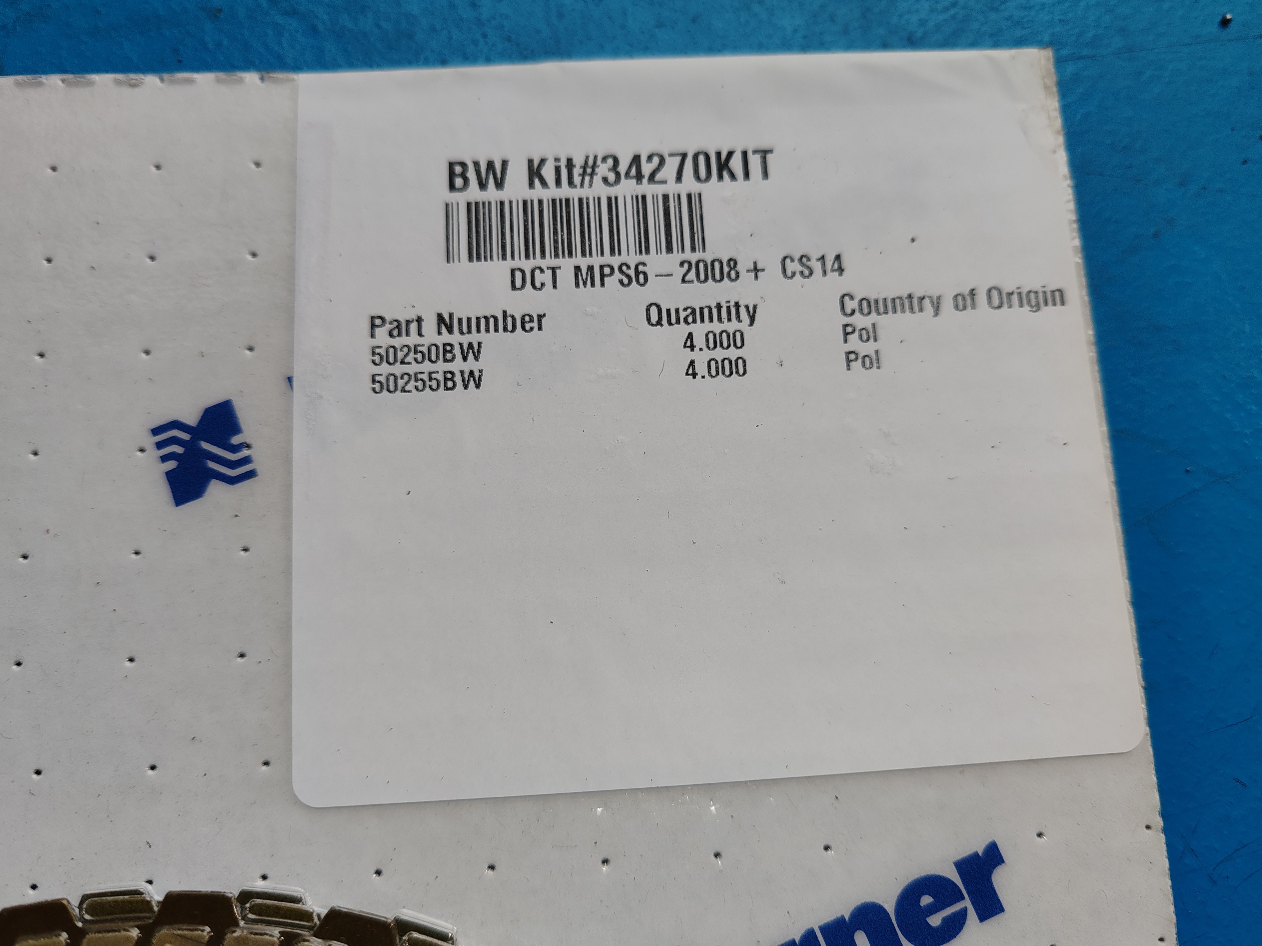 34270KIT Friction Plate Kit 8 Pieces For MODEL MPS6 6DCT450
