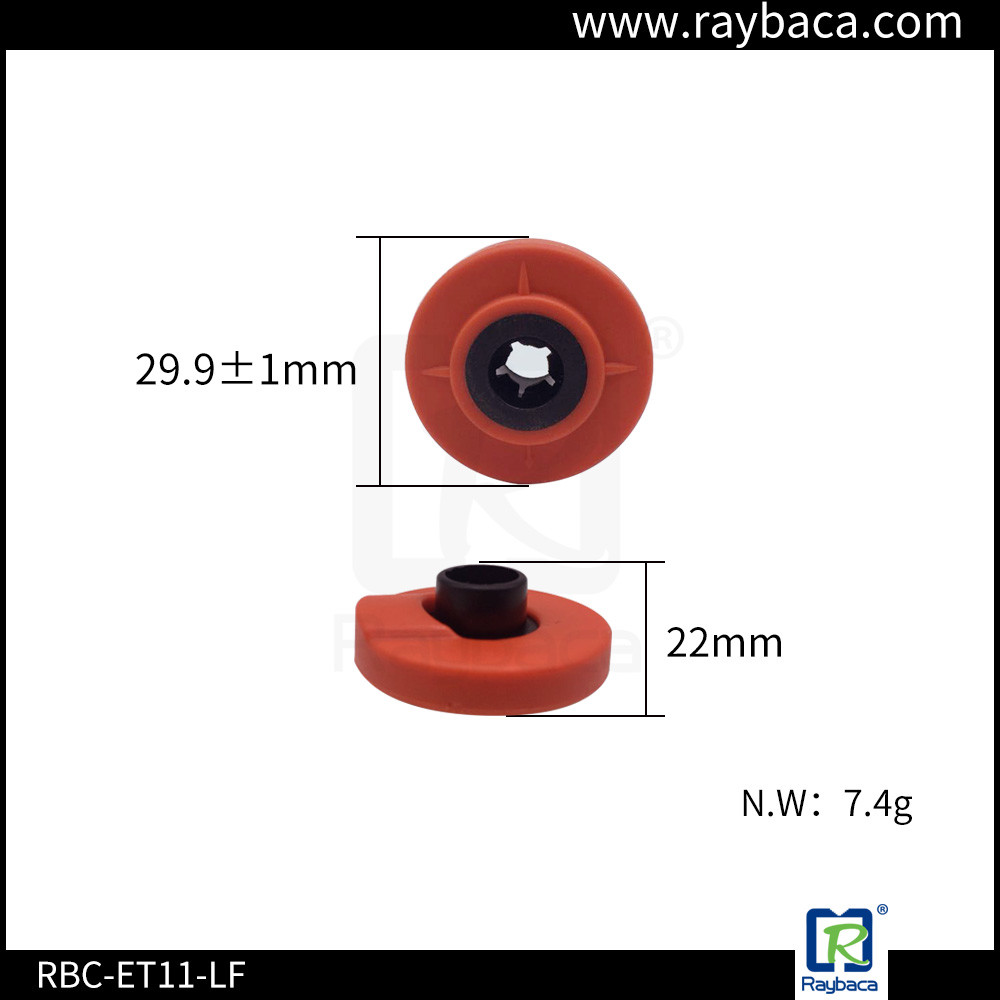 Cattle 350N 30mm*13mm 125KHz TPU LF RFID Animal Ear Tag