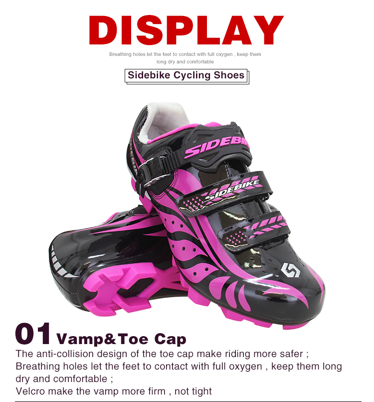 TPU Womens MTB Cycling Shoes Geometry Design Body High Pressure Resistance