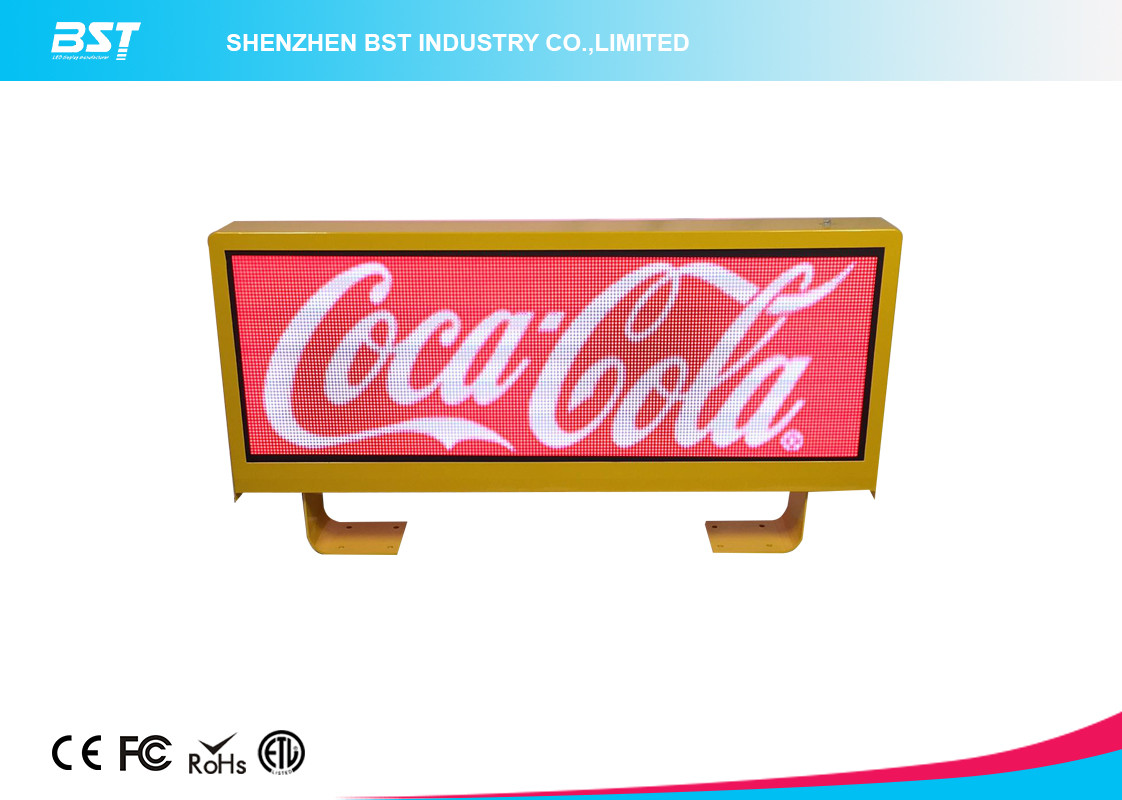 High Density P5 Taxi Led Display 1R1G1B , Taxi Roof Advertising Signs