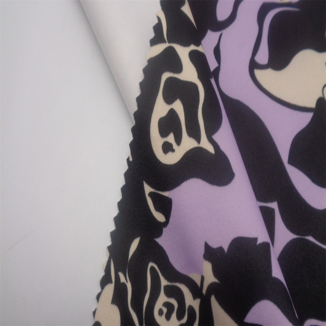 Printed Sports Clothing Fabric 95 Polyester 5 Spandex 150cm Uv Proof