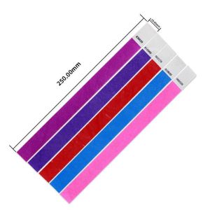 Full Color Printing Adjustable Tyvek Paper Wristbands for Improved Event