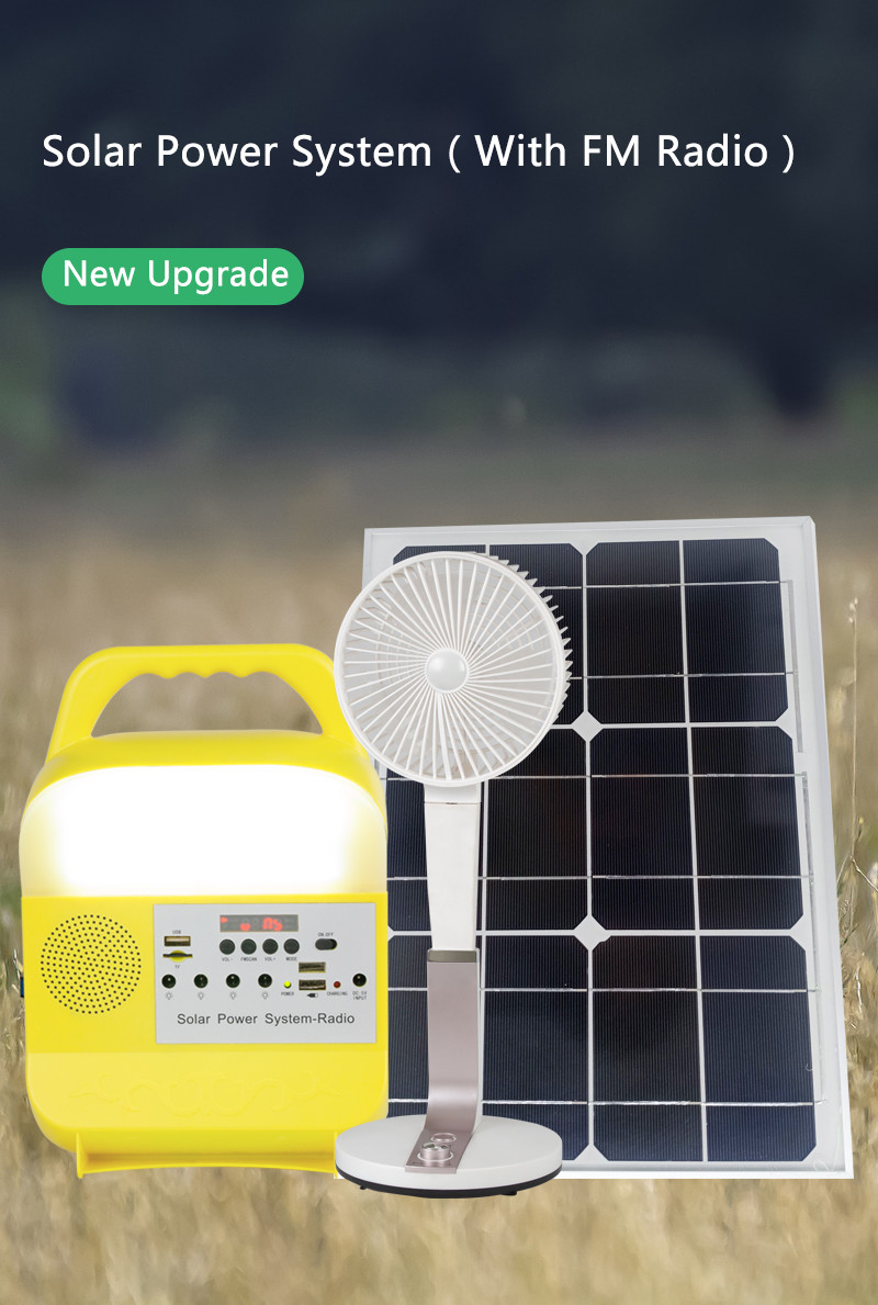 Mini Portable 3pcs Saving Solar Charged Lighting System 3W Energy Panel LED