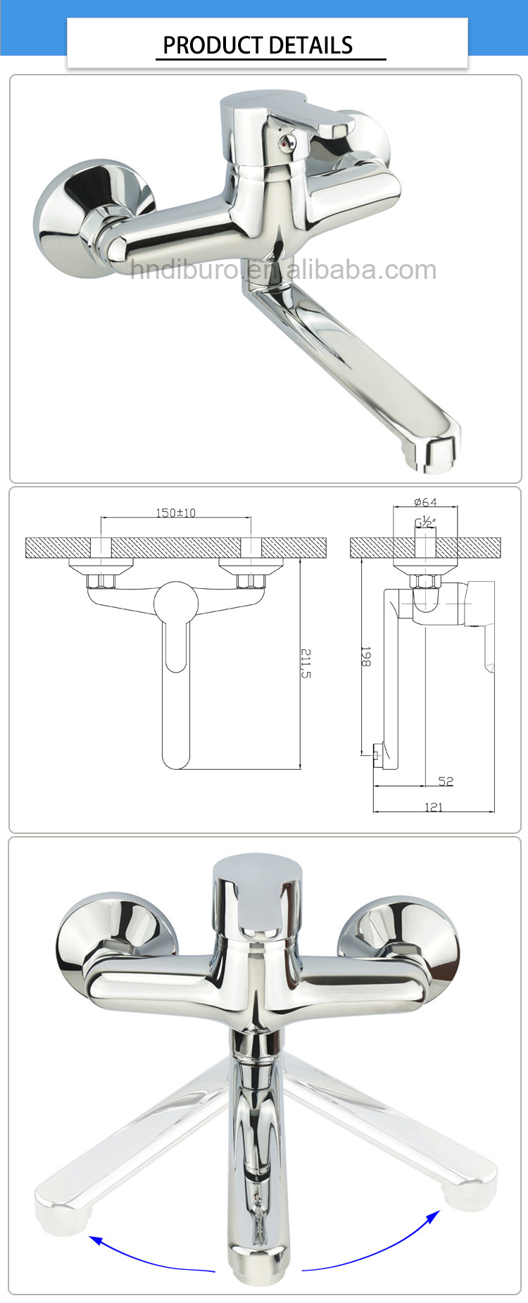 35mm Ceramic Cartridge 1.000kg Hot Cold Kitchen Water Faucet