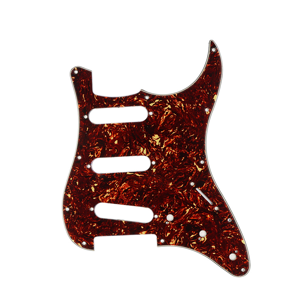 3Ply 11-Hole SSS Electric Guitar Pickguard Magma Red Scratch Plate For Stratocaster Style Guitar Accessories Parts
