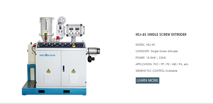 Central Height Adjustable PVC Plastic Extruder At 75 Rpm
