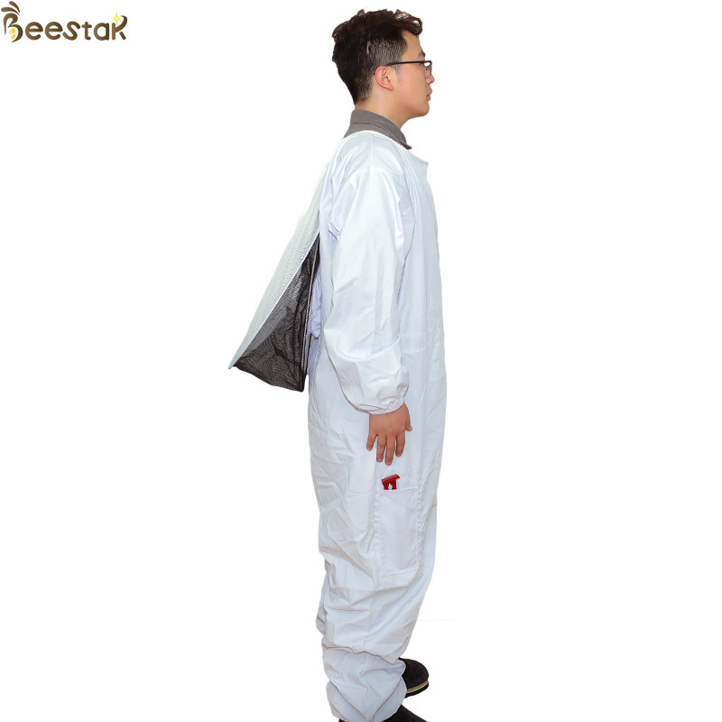 S-XXL Ventilated Bee Jacket With Round Veil Beekeeping Suit Bee Keeper Cotton Suit