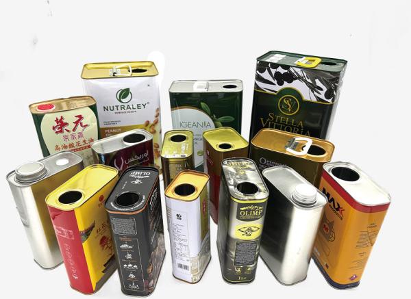 Luxury Square Metal Tin Olive Oil Containers Airtight Food Grade Packaging Large