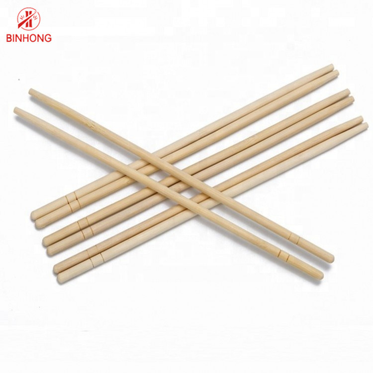 OEM ODM Round Bamboo Compostable Chopsticks Custom Logo Packing