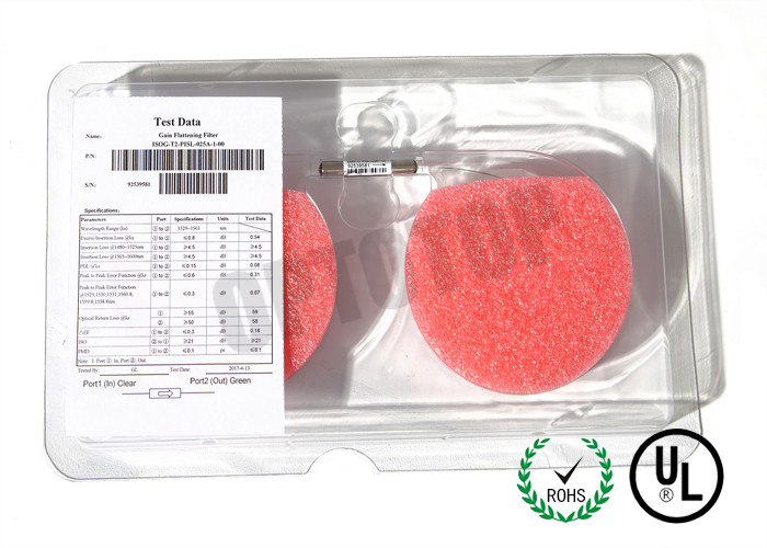 Single Stage Fiber Optic Isolator 0.25mm With Connector 1550nm Wavelength