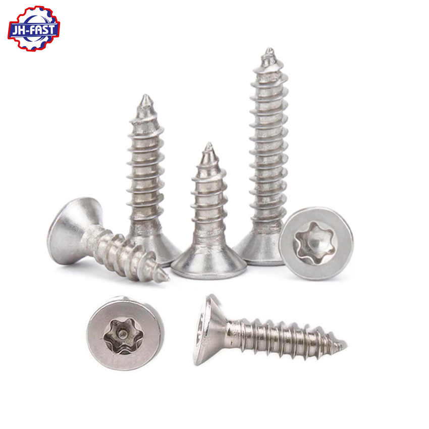 Custom Carbon Stainless Steel Self Tapping Screws M2.5 with Black Torx Flat Tail